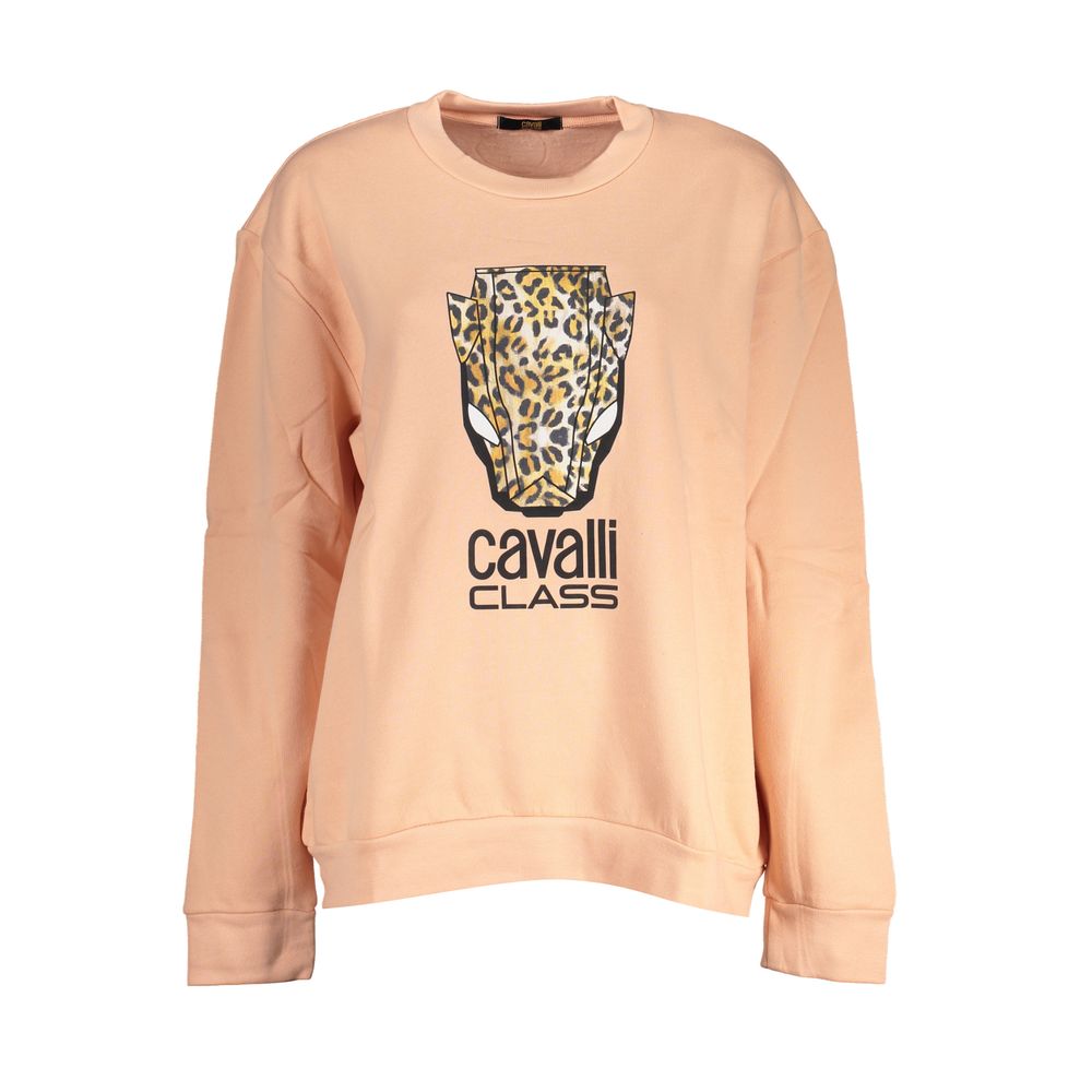 Cavalli Class Pink Cotton Women Sweater