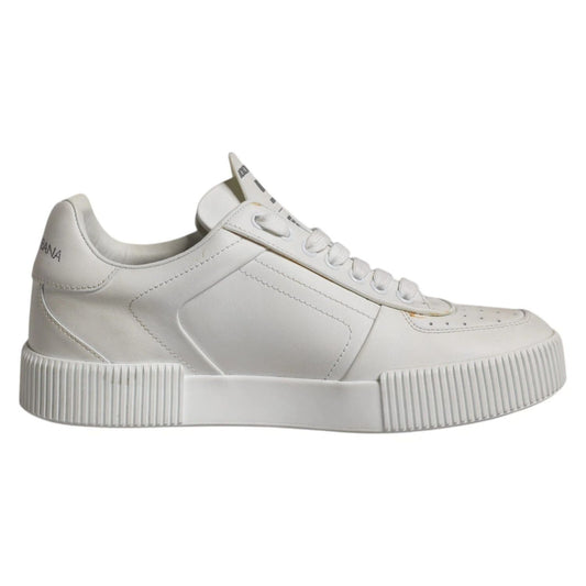 Dolce & Gabbana White Miami Leather Low Top Sneakers Shoes MV6133#2-40