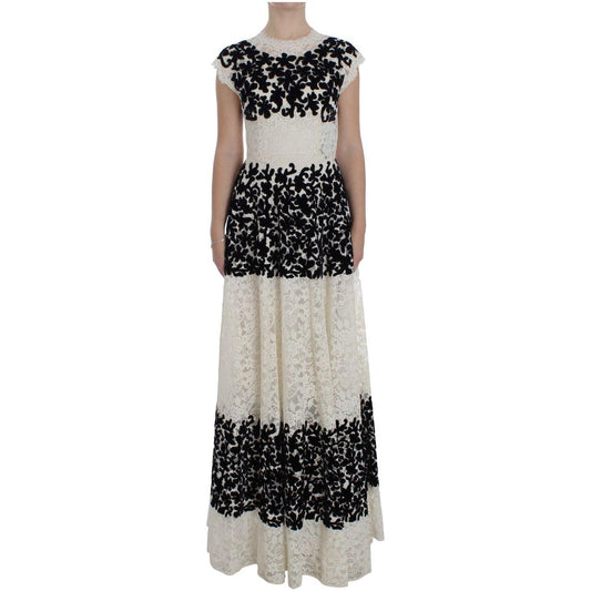 Dolce & Gabbana Floral Lace Ricamo Long Ball Maxi Dress NOC10090-2