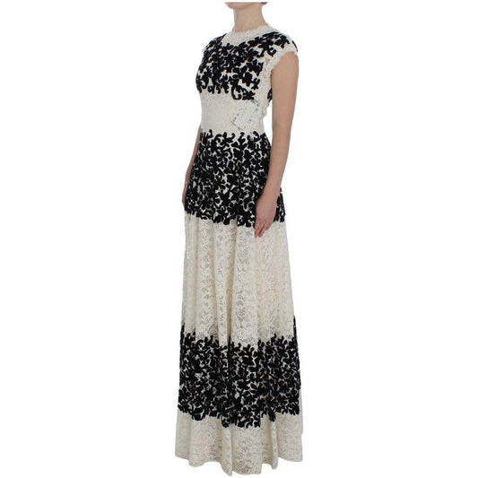 Dolce & Gabbana Floral Lace Ricamo Long Ball Maxi Dress NOC10090-2
