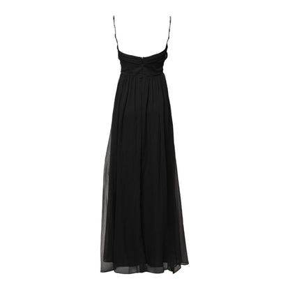 Marciano by Guess Black Tulle Pearl Sleeveless Long Gown Dress