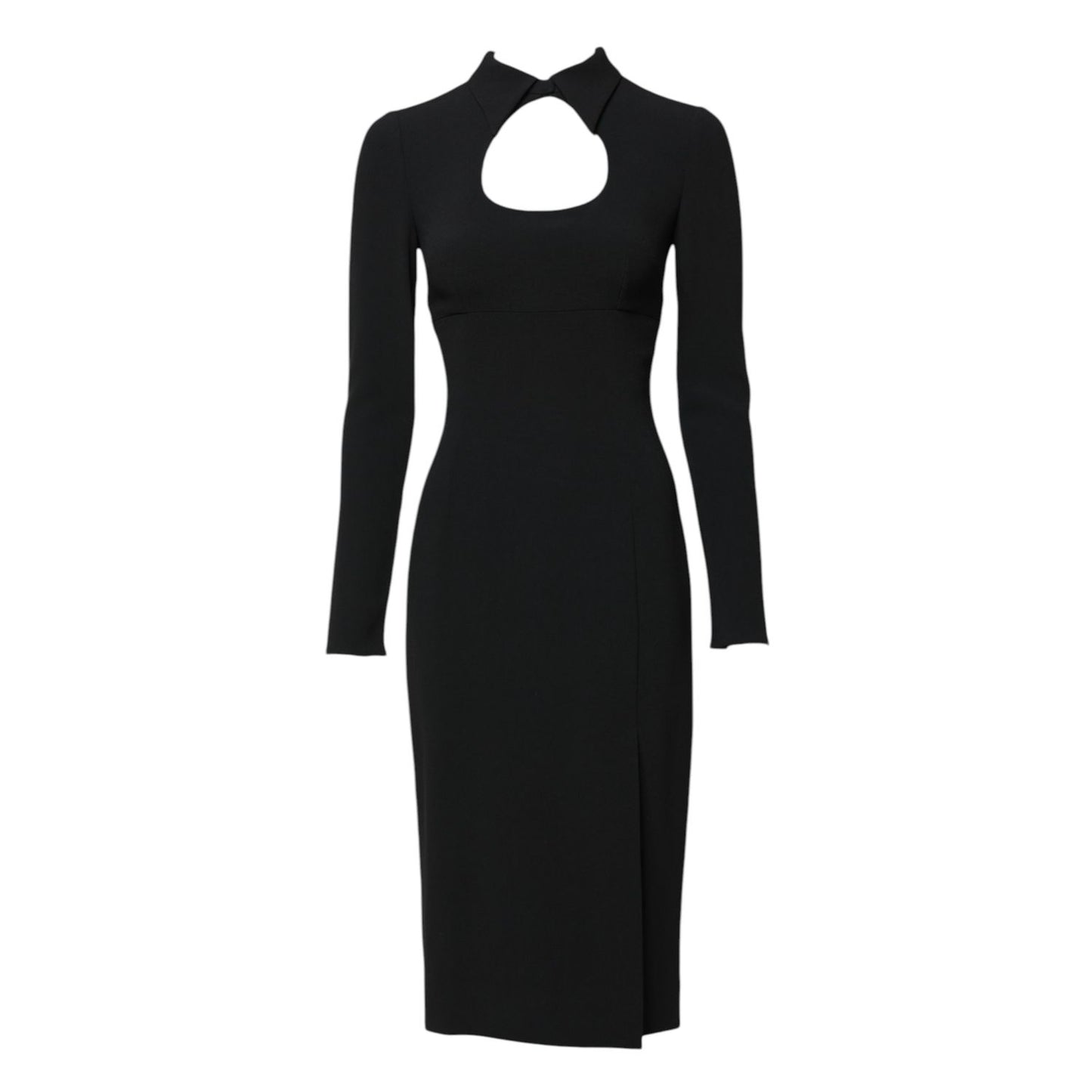 Dolce & Gabbana Black Long Sleeves Bodycon Sheath Midi Dress
