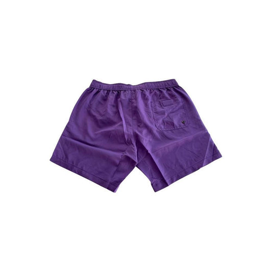 Trussardi Beachwear Purple Polyester Men Swim Short