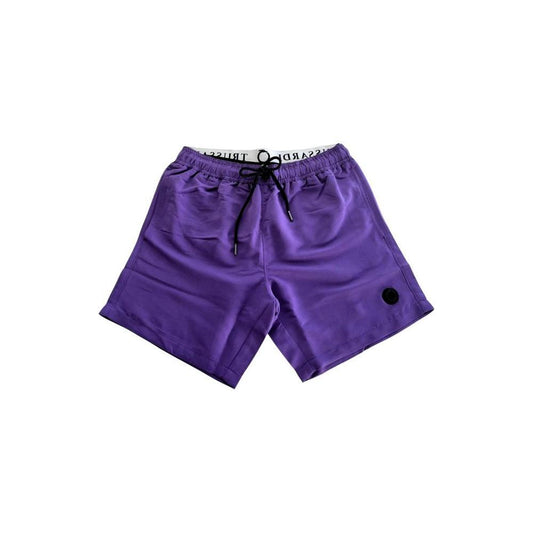 Trussardi Beachwear Purple Polyester Men's Swim Short