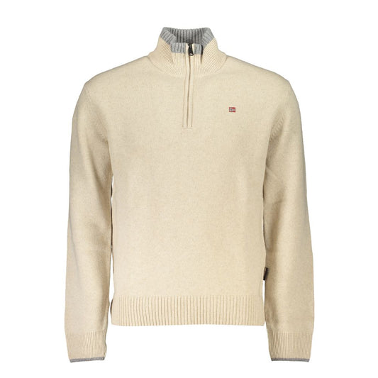 Napapijri Beige Fabric Men Sweater NA-25318-XXL