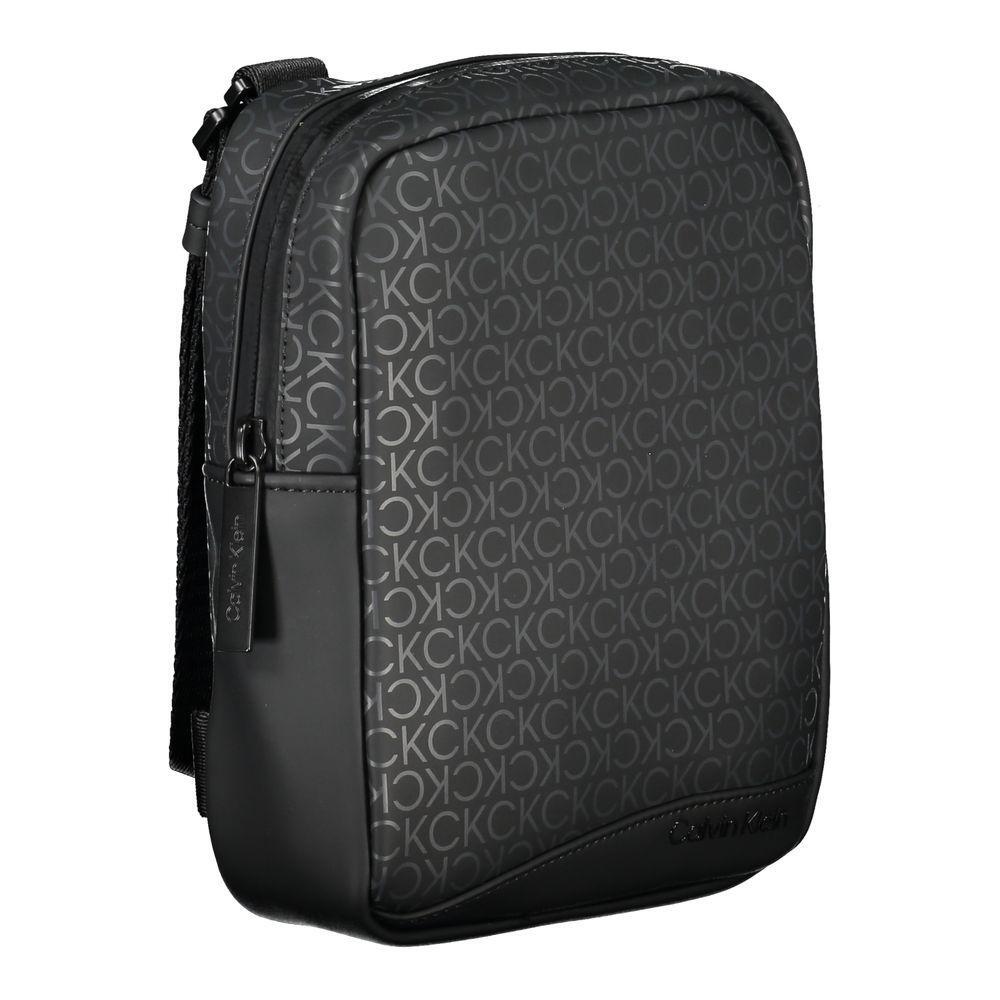 Calvin Klein Sleek Black Shoulder Bag with Contrasting Accents CA-26063