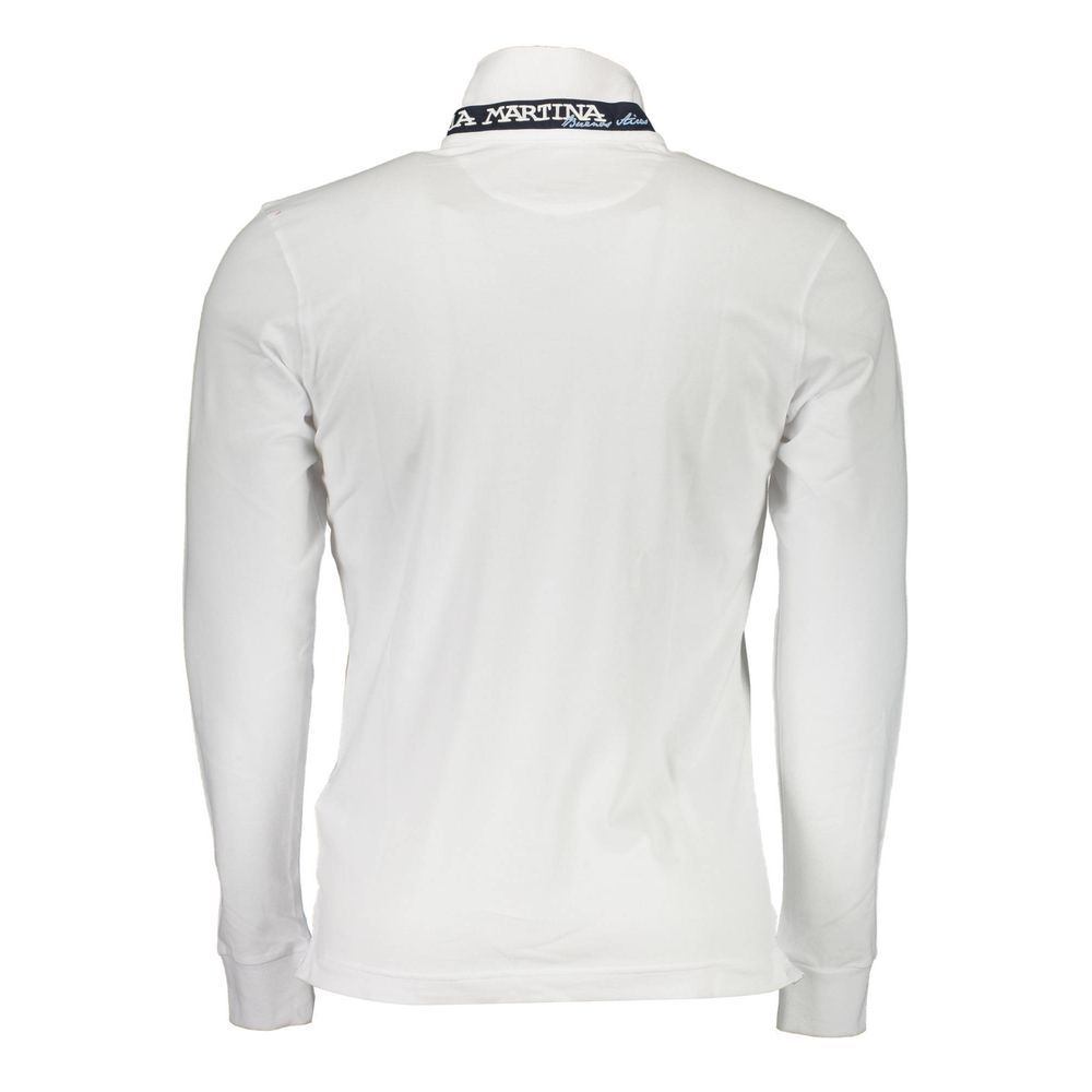 La Martina White Cotton Polo Shirt