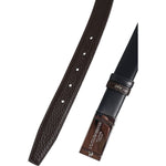 Dolce & Gabbana Black Blue Leather Gold Buckle Reversible Belt BEL9253-90