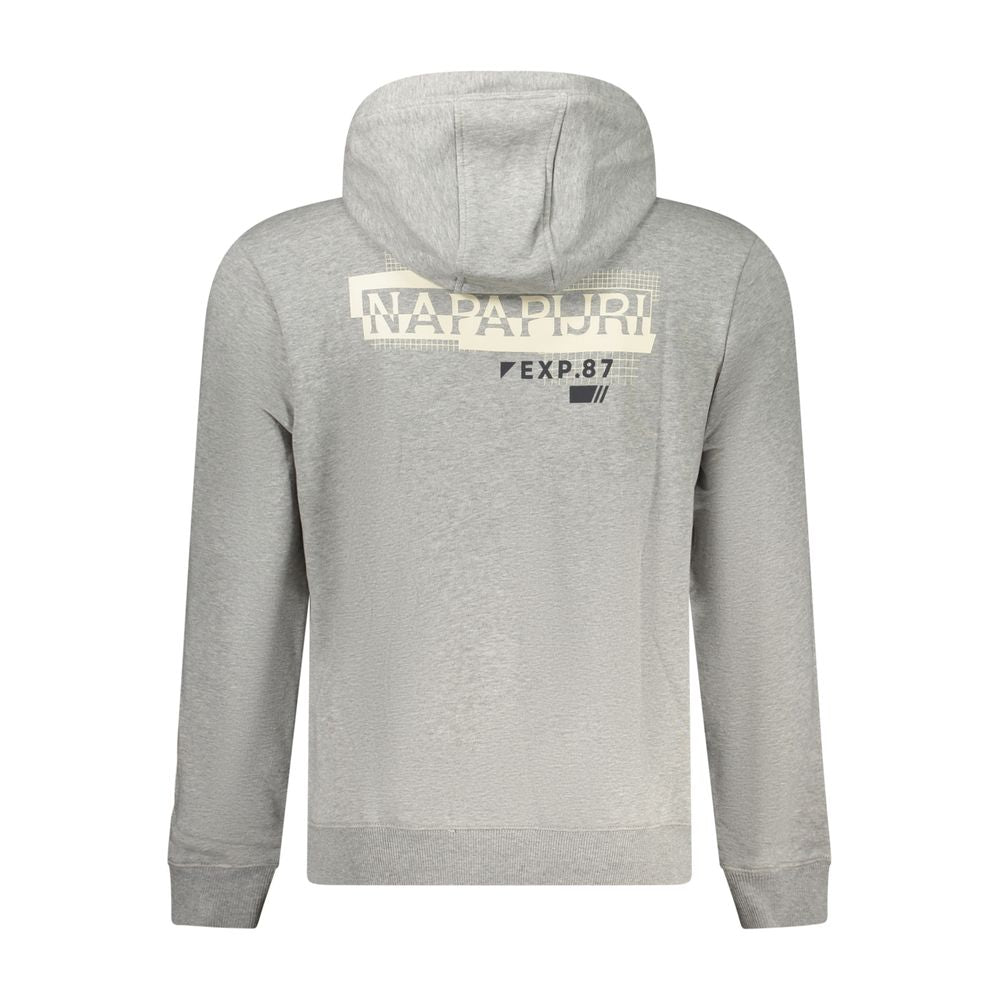 Napapijri Grigio Cotton Men Sweatshirt