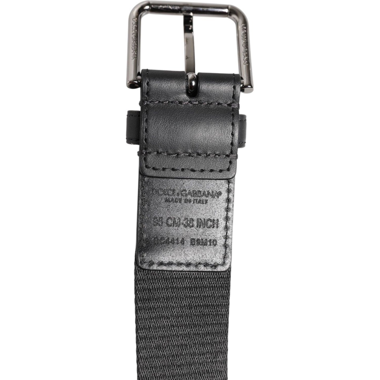 Dolce & Gabbana Green Black Polyester DG Logo Buckle Belt