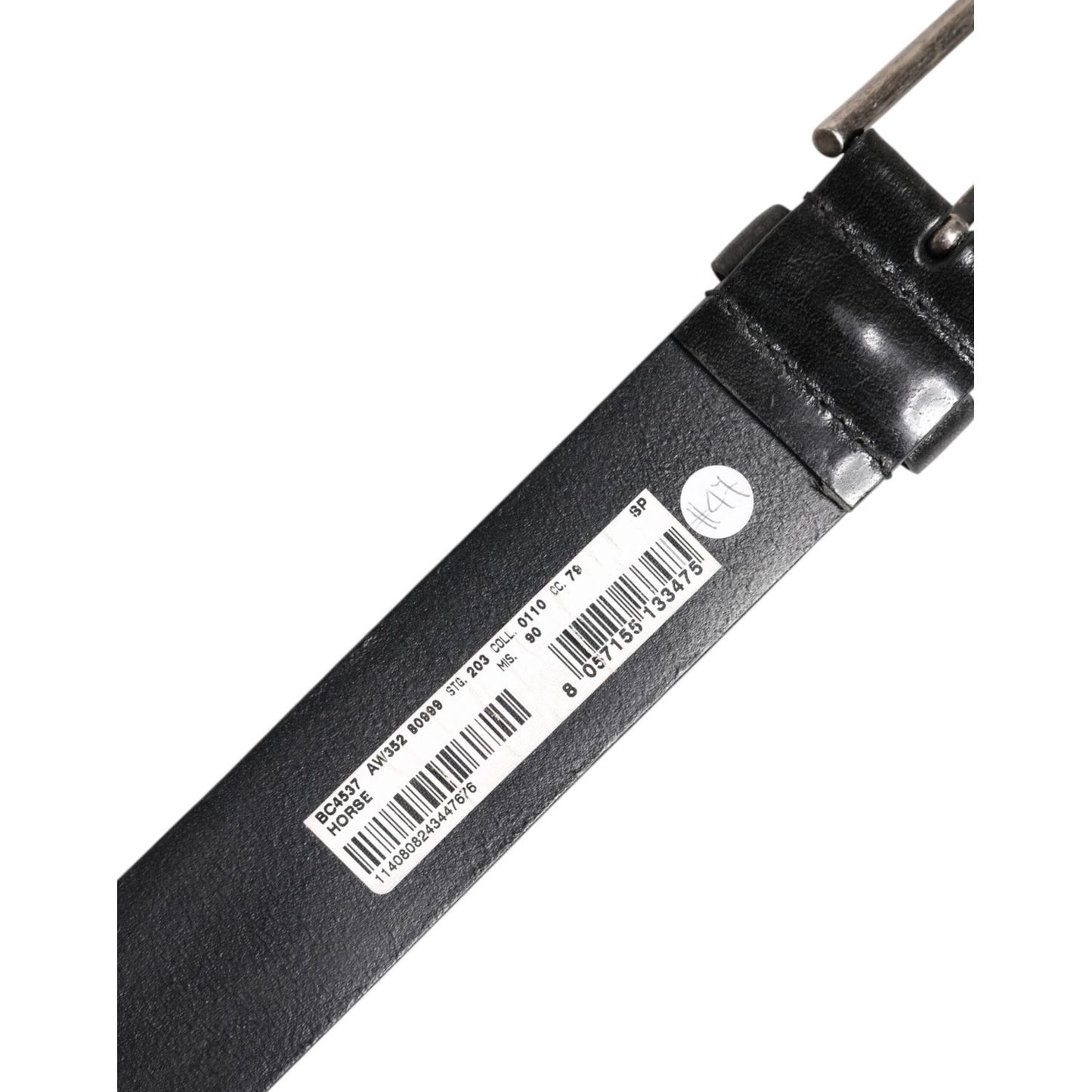 Dolce & Gabbana Black Classic Leather Metal Buckle Belt