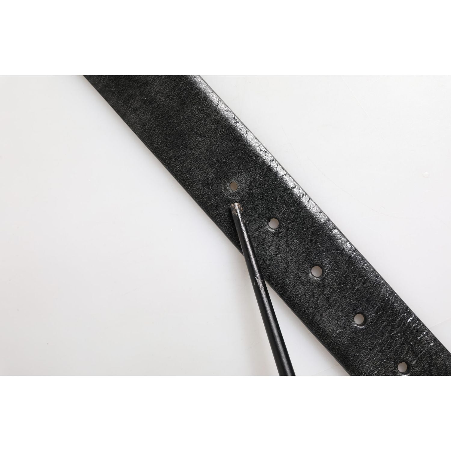 Dolce & Gabbana Black Classic Leather Metal Buckle Belt