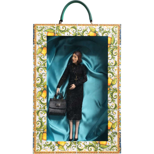 Dolce & Gabbana Black Dress MARIA Porcelain Fashion Show Leather Sicily Dolls