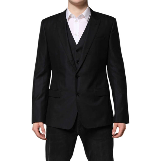 Dolce & Gabbana Black Single Breasted Suit 2 Piece Jacket