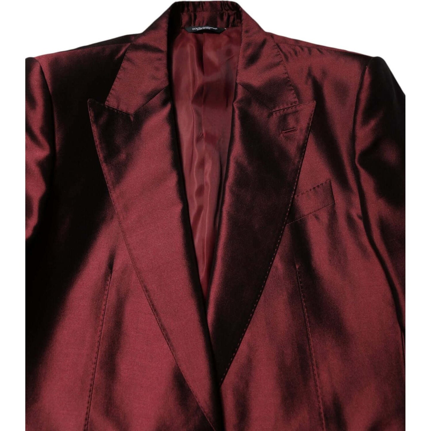 Dolce & Gabbana Bordeaux Silk 2 Piece Single Breasted Suit