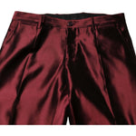Dolce & Gabbana Bordeaux Silk 2 Piece Single Breasted Suit