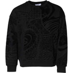 Dolce & Gabbana Black Printed Crew Neck Sweatshirt Sweater