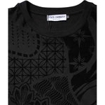 Dolce & Gabbana Black Printed Crew Neck Sweatshirt Sweater