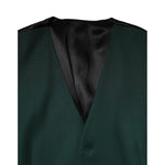Dolce & Gabbana Green Wool Dress Formal Men Waistcoat Vest