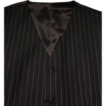 Dolce & Gabbana Black Stripes Wool Formal Men Waistcoat Vest