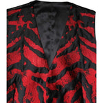 Dolce & Gabbana Red Black Stripe Dress Formal Waistcoat Vest TSH90472-48