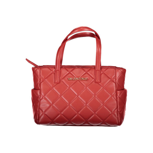 Mario Valentino Red Polyethylene Handbag with handles and shoulder strap, external and internal pockets, logo, sustainable design