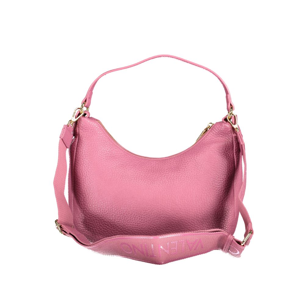 Mario Valentino Pink Polyethylene Women Handbag with adjustable strap showcasing chic sustainable design.