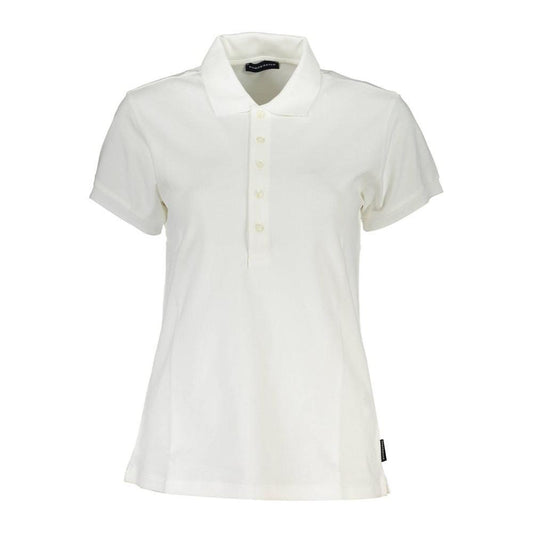 North Sails White Cotton Women Polo Shirt