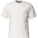 Dolce & Gabbana White Cotton Logo Embossed Crew Neck T-shirt