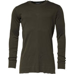 Dolce & Gabbana Dark Green Long Sleeves Crew Neck T-shirt