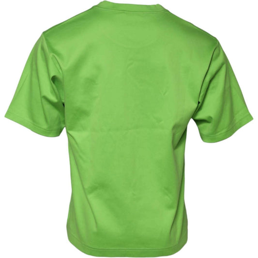 Dolce & Gabbana Green Graphic Printed Round Neck T-shirt