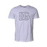 Dolce & Gabbana White DG Logo Print Short Sleeves T-shirt