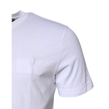 Dolce & Gabbana White Cotton Crew Neck Short Sleeves T-shirt