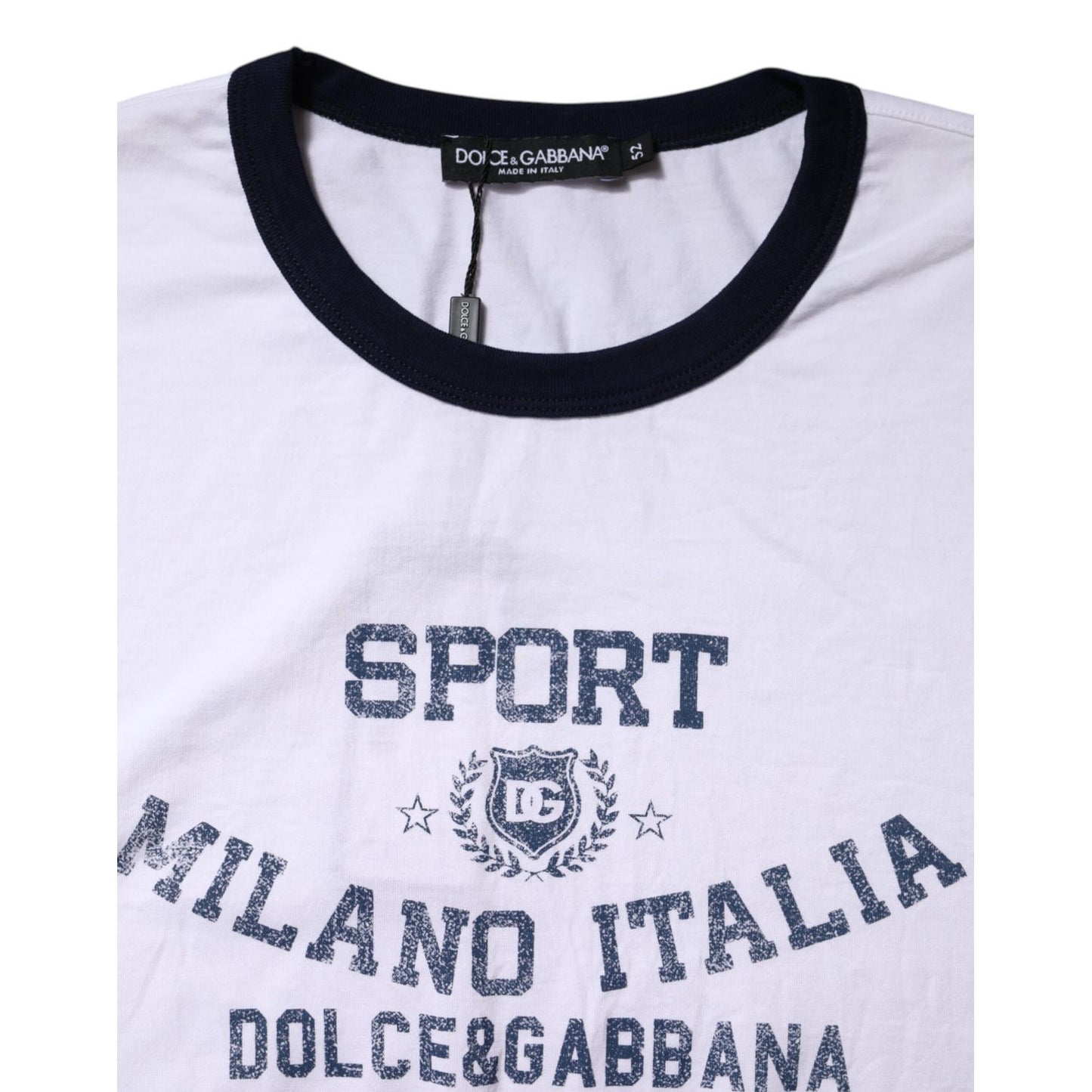 Dolce & Gabbana White DG Logo Print Short Sleeve T-shirt