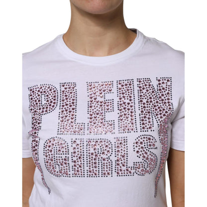 Philipp Plein White Embellished CrewNeck Short Sleeve T-shirt