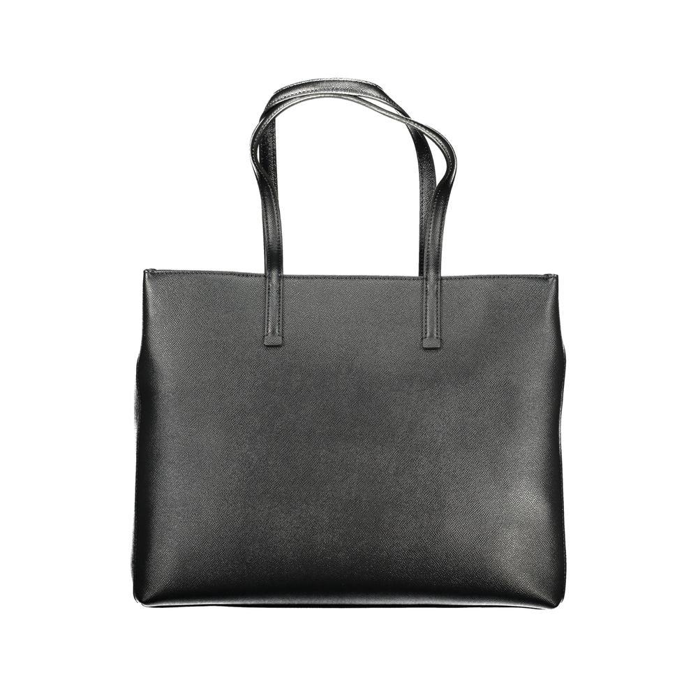 Calvin Klein Black Polyethylene Women Handbag with elegant design and contrasting accents