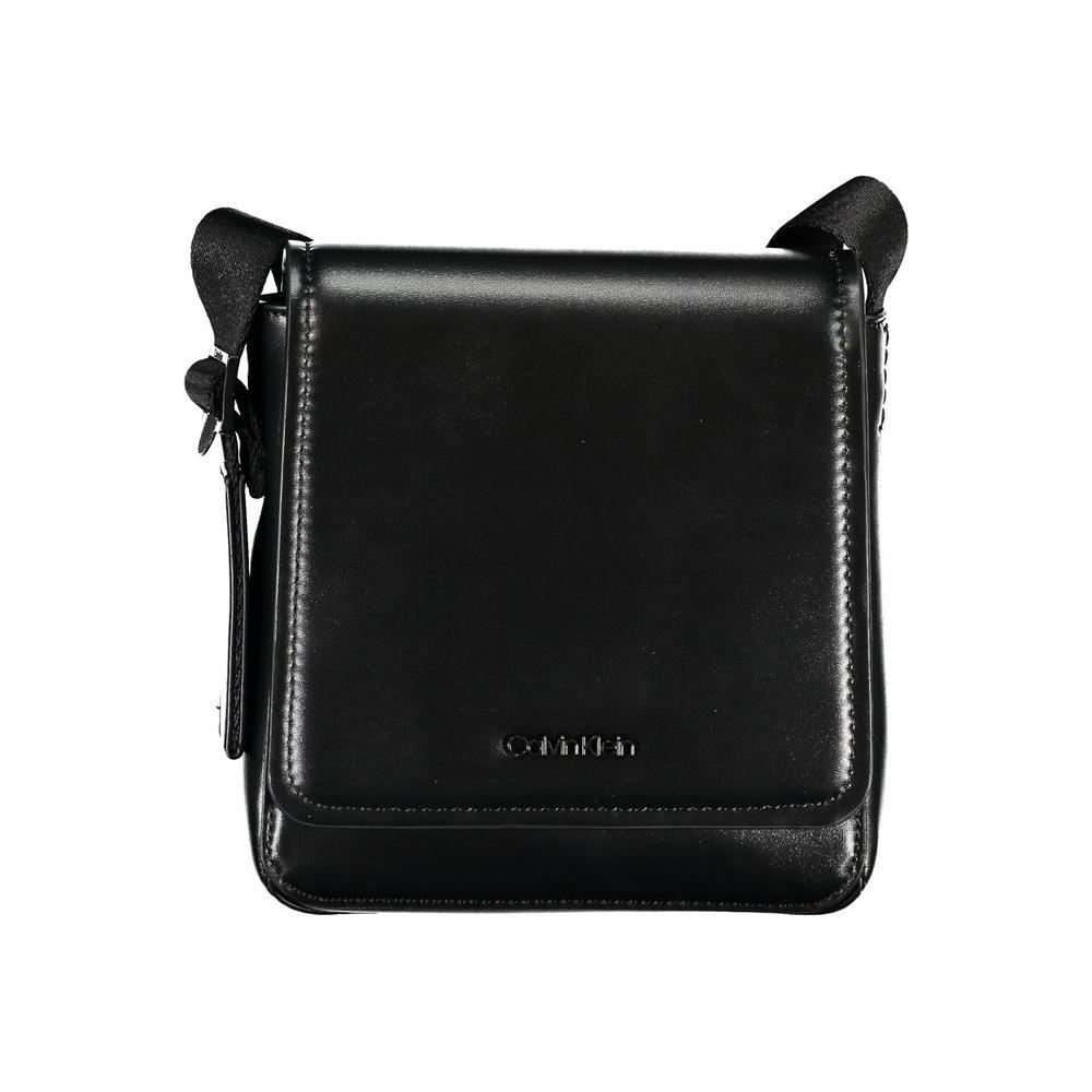 Calvin Klein Sleek Black Shoulder Bag with Logo Detail CA-26055