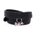Nialaya Snakeskin CZ LOVE 925 Silver Bracelet Bracelet