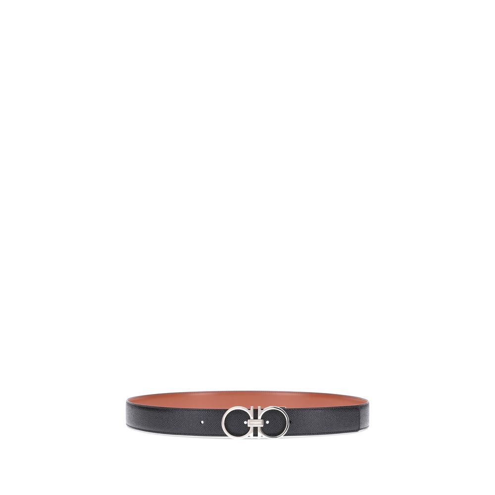Ferragamo Brown Calf Leather Bos Taurus Regular Belt