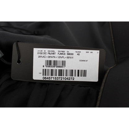 Dolce & Gabbana Black Gray Sheath Gown Full Length Dress