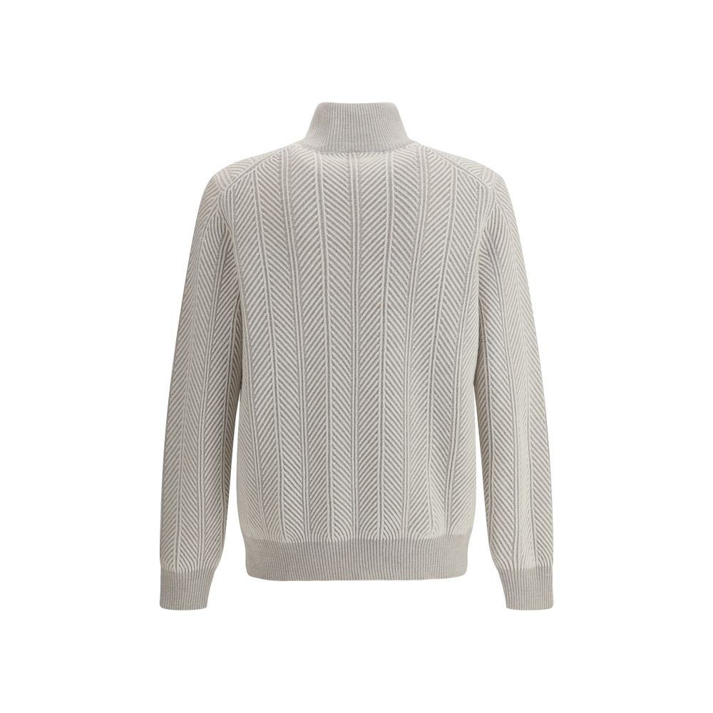 Brunello Cucinelli White Cashmere Cashmere Sweater