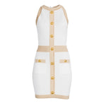 Balmain White Viscose Women's Dress
