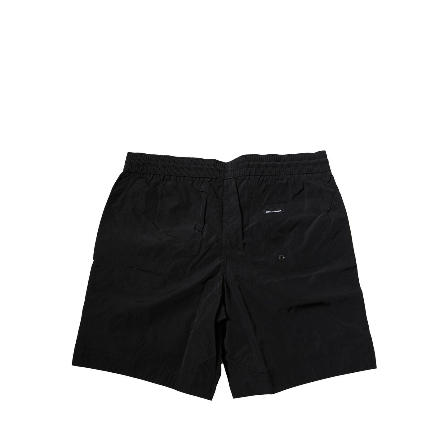 Dolce & Gabbana Black Polyester Beachwear Men Shorts Swimwear