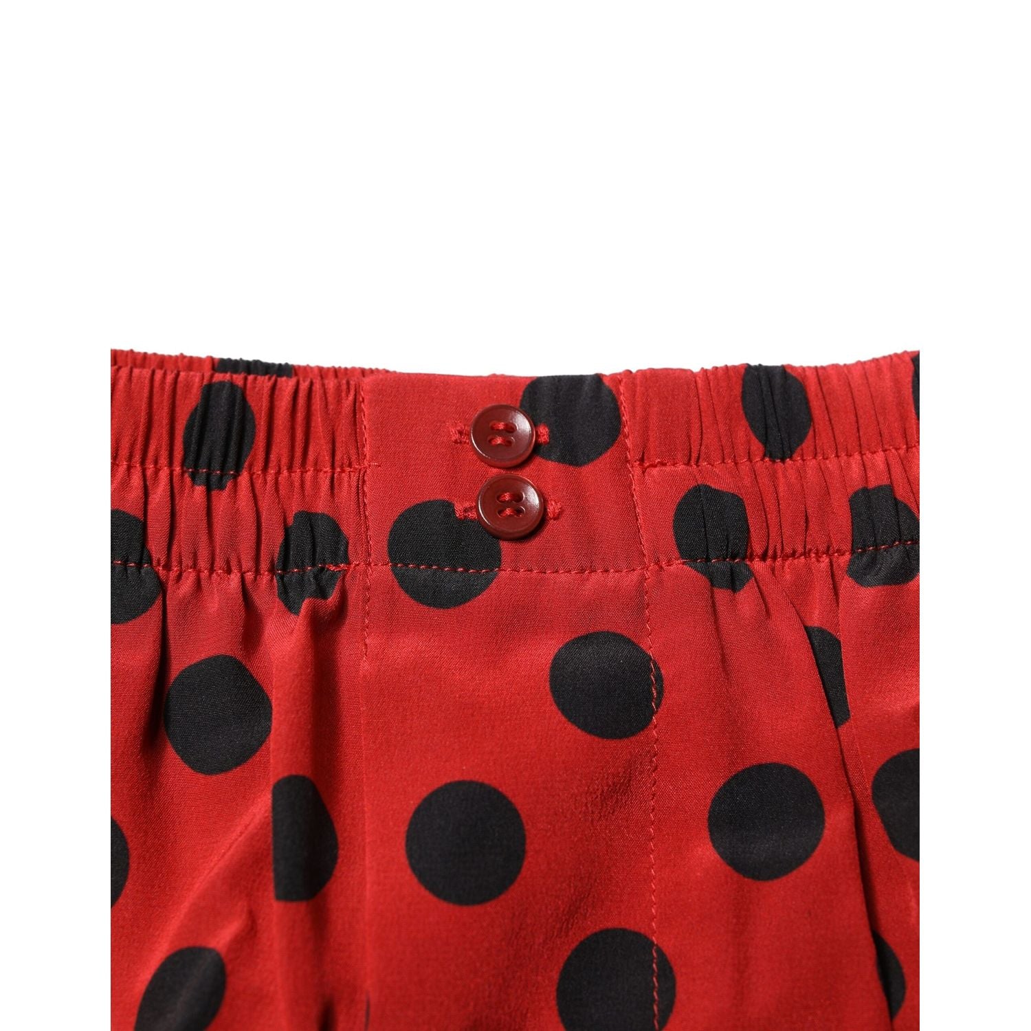 Dolce & Gabbana Red Silk Polka Dot Boxer Shorts Underwear