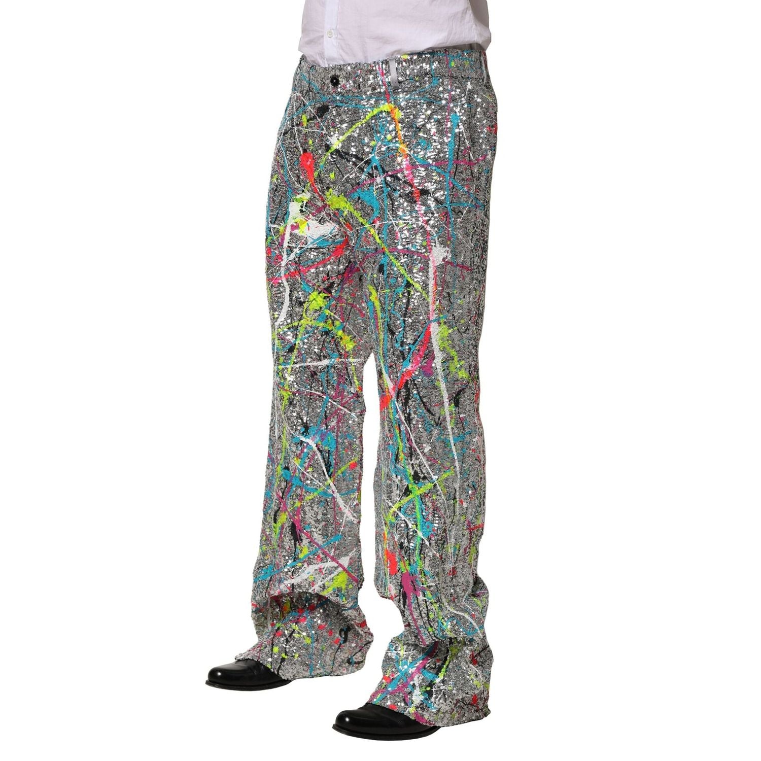 Dolce & Gabbana Multicolor Sequined Embellished Pants