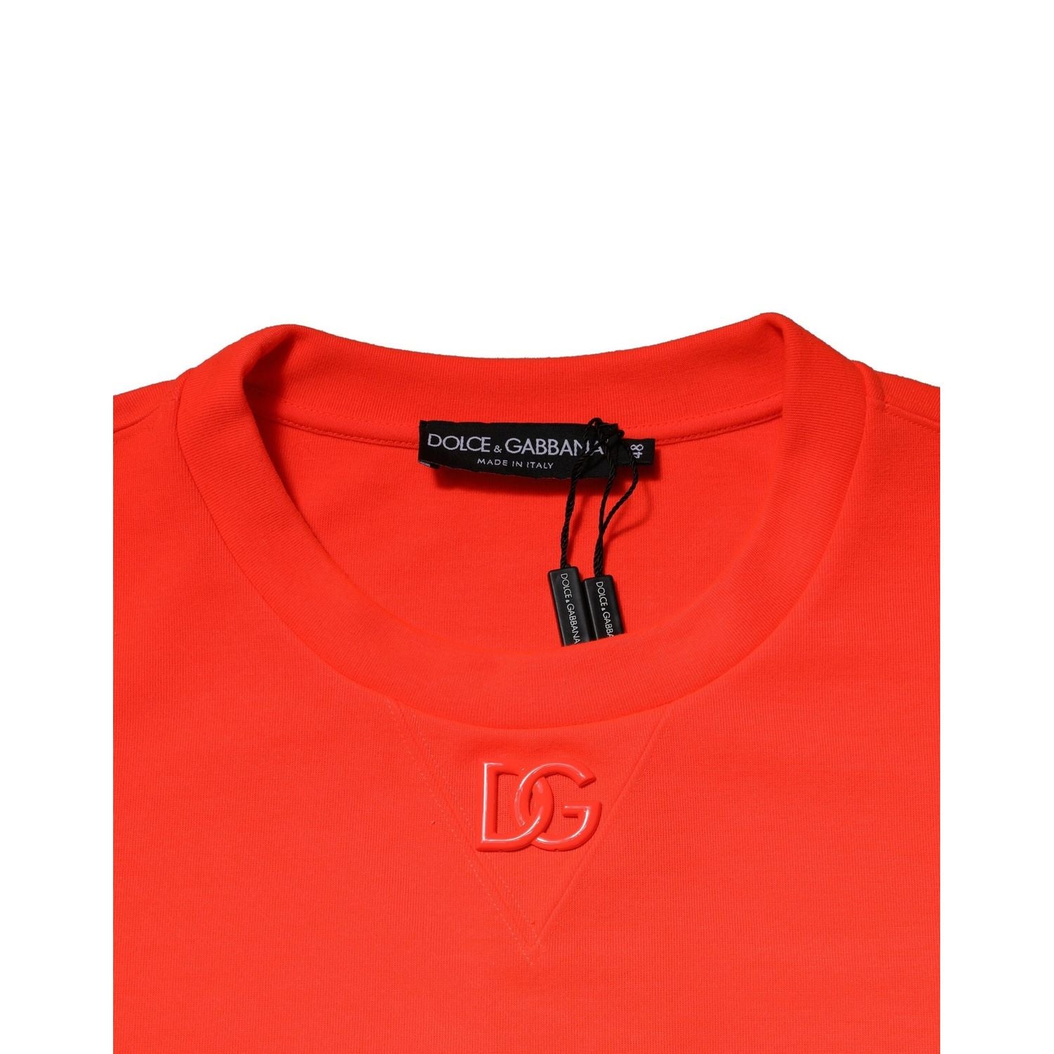 Dolce & Gabbana Orange Polyester DG Logo Sweatshirt Sweater