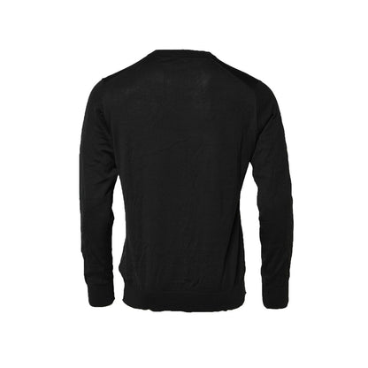 Dolce & Gabbana Black Cotton DG Logo Men Sweatshirt Sweater
