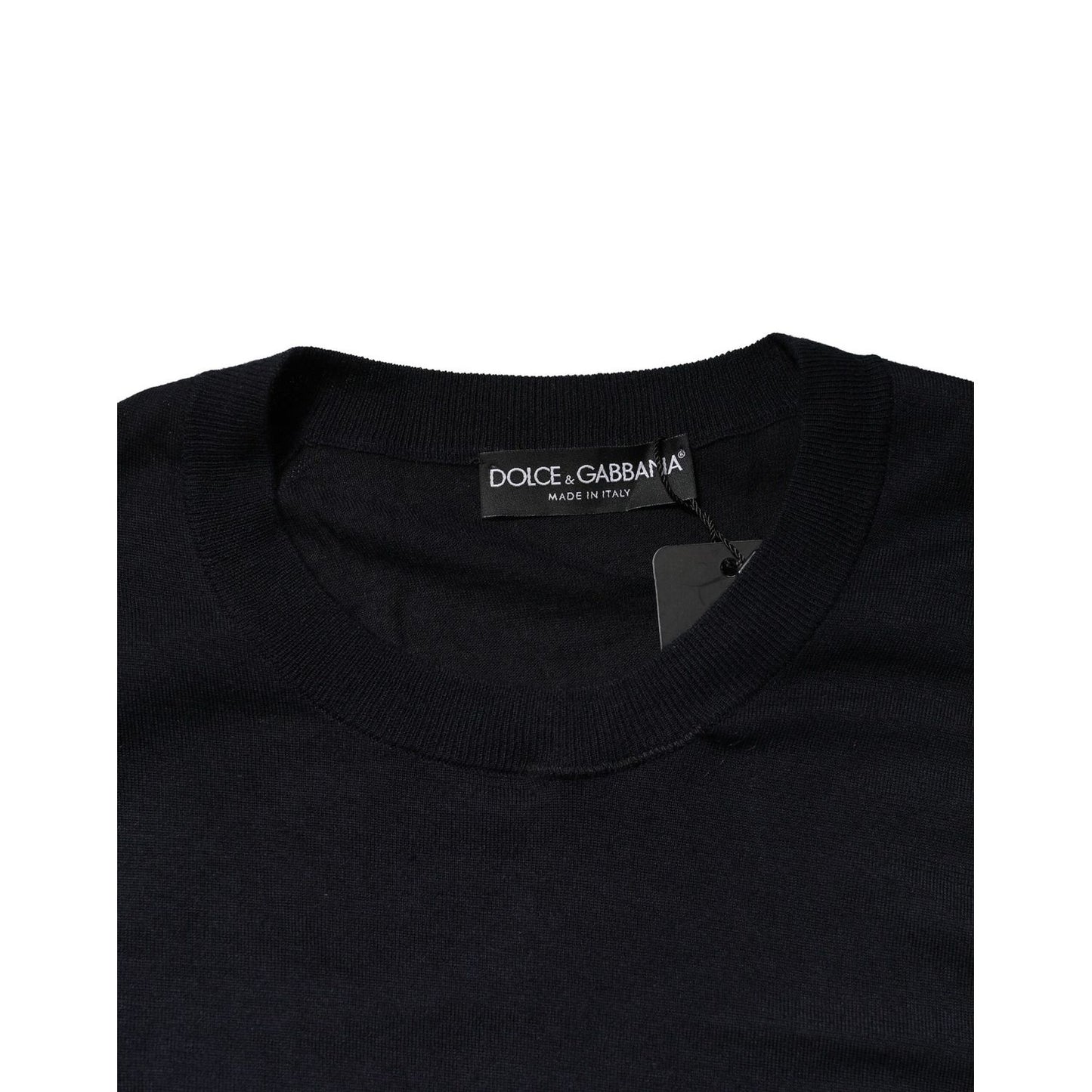 Dolce & Gabbana Black Long Sleeve CrewNeck Pullover Sweater