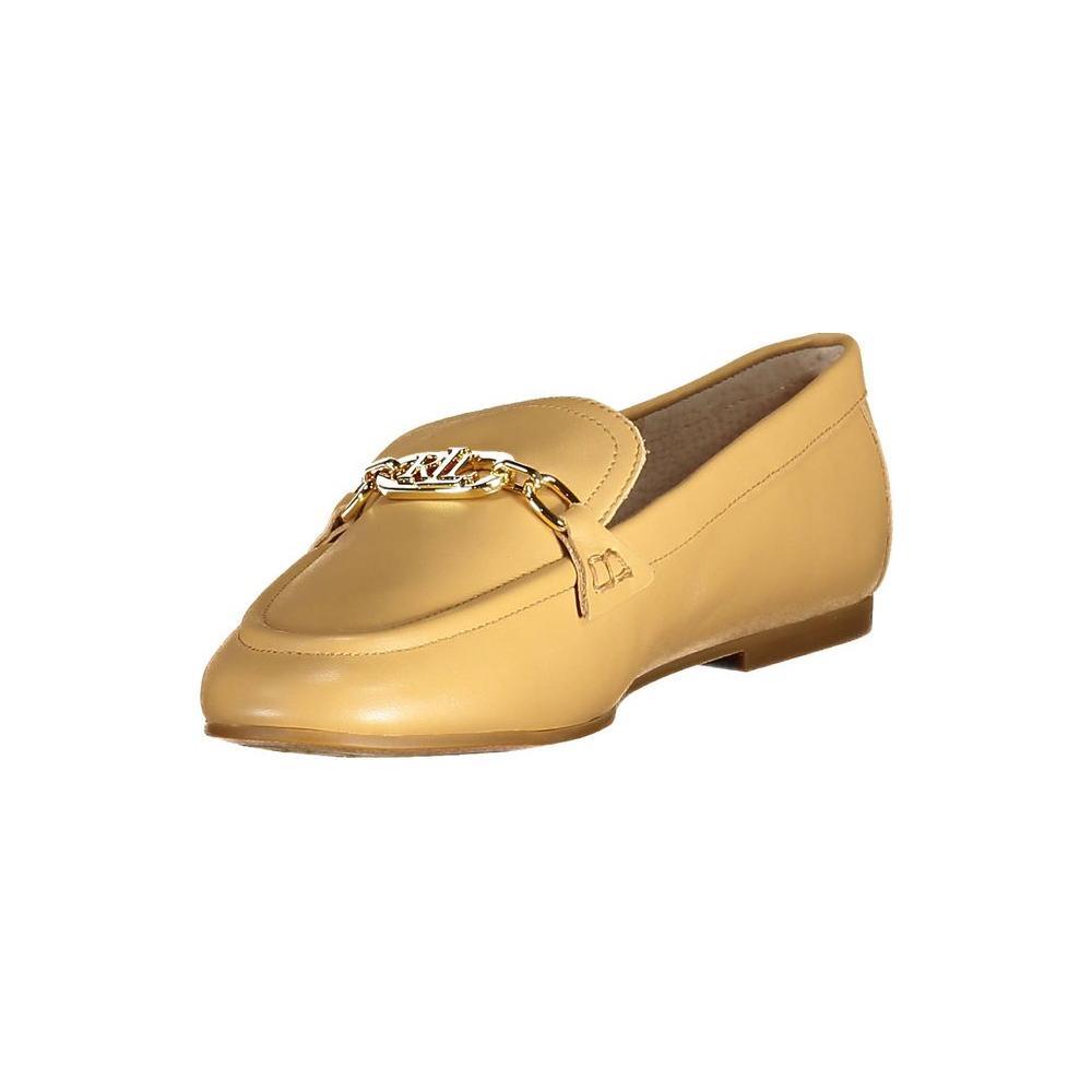 Ralph Lauren Beige Leather Flat Shoe RA-19478-EU37/US7