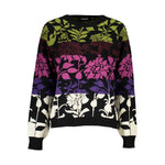Desigual Chic Long-Sleeved Black Sweater with Contrast Details DE-24909-L